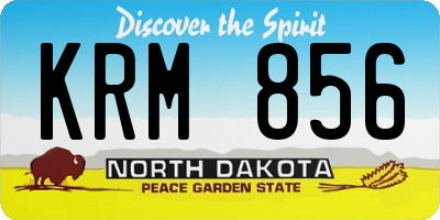 ND license plate KRM856