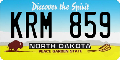 ND license plate KRM859