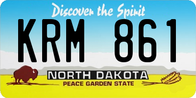 ND license plate KRM861