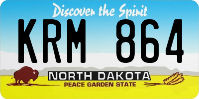 ND license plate KRM864
