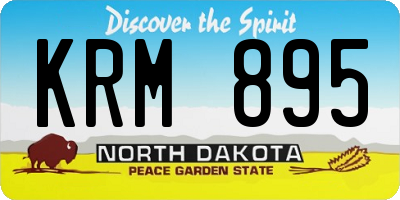 ND license plate KRM895
