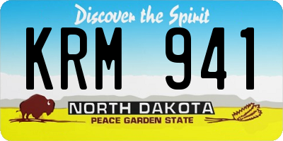 ND license plate KRM941