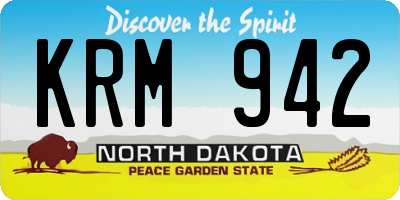 ND license plate KRM942