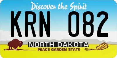 ND license plate KRN082