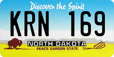 ND license plate KRN169