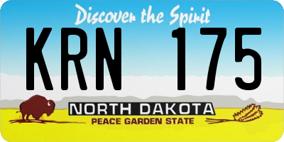 ND license plate KRN175
