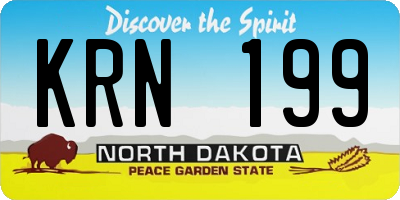 ND license plate KRN199