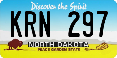 ND license plate KRN297