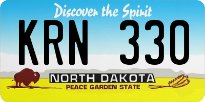 ND license plate KRN330