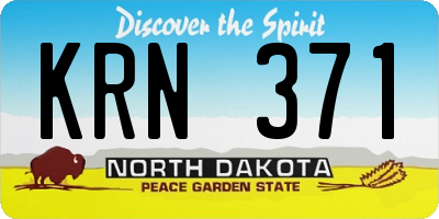 ND license plate KRN371