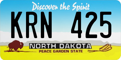 ND license plate KRN425