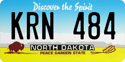 ND license plate KRN484