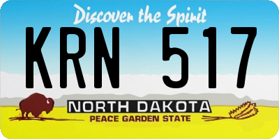 ND license plate KRN517