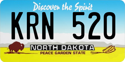 ND license plate KRN520
