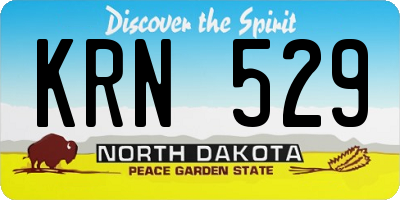 ND license plate KRN529