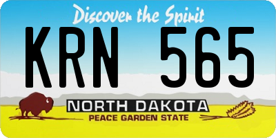 ND license plate KRN565