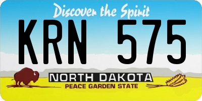ND license plate KRN575