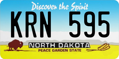 ND license plate KRN595