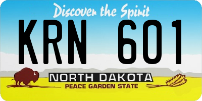 ND license plate KRN601