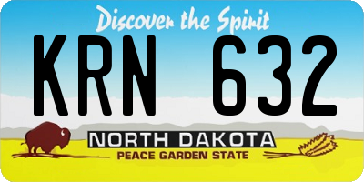 ND license plate KRN632