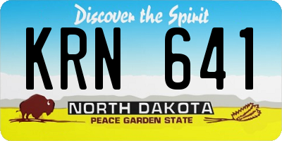 ND license plate KRN641