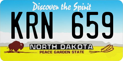 ND license plate KRN659