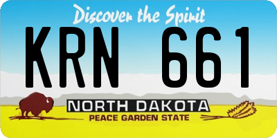 ND license plate KRN661