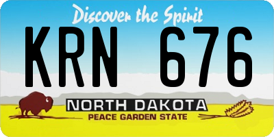 ND license plate KRN676