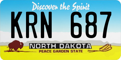 ND license plate KRN687