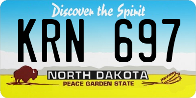 ND license plate KRN697