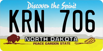 ND license plate KRN706