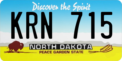 ND license plate KRN715