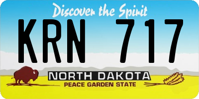 ND license plate KRN717