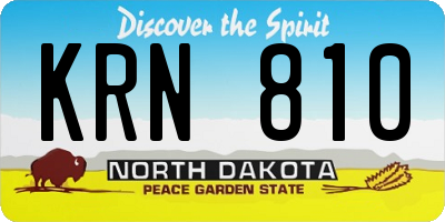 ND license plate KRN810
