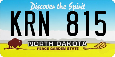ND license plate KRN815