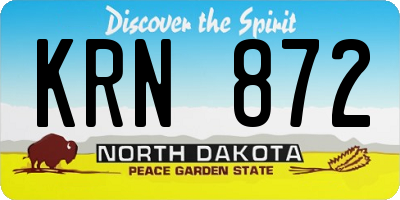 ND license plate KRN872