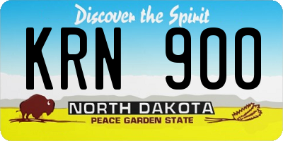 ND license plate KRN900