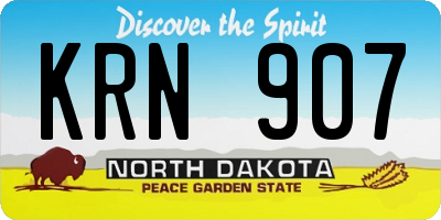 ND license plate KRN907