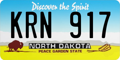 ND license plate KRN917