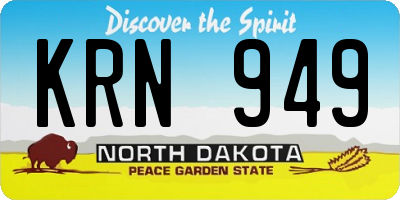 ND license plate KRN949