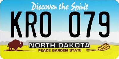 ND license plate KRO079