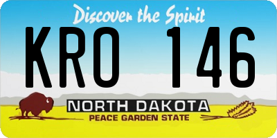 ND license plate KRO146