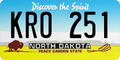 ND license plate KRO251