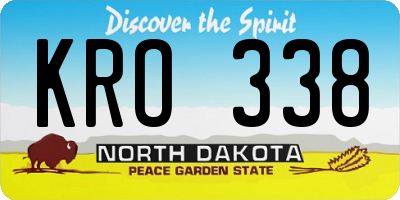 ND license plate KRO338