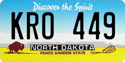 ND license plate KRO449