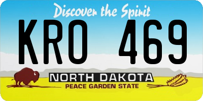ND license plate KRO469