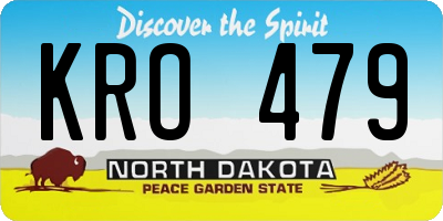 ND license plate KRO479