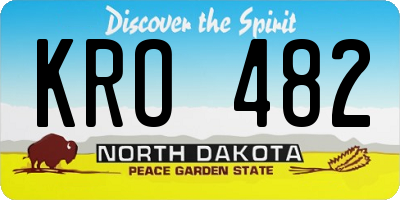 ND license plate KRO482