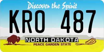 ND license plate KRO487