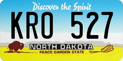 ND license plate KRO527